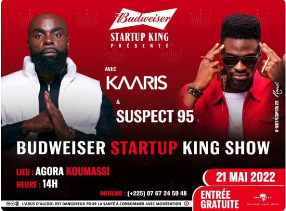 Budweiser Côte d'Ivoire vous invite à la Finale du Budweiser Startup King Show_Mamafricaloisir