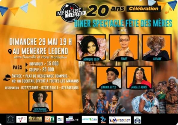 Diner spectacle fête des mères_Ménékré Legend