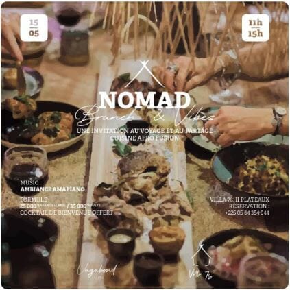 Nomad Brunch & Vibes, c'est ce dimanche 15 mai de 11h à 15h à la Villa 76 un concept de Vagabong By Juka
