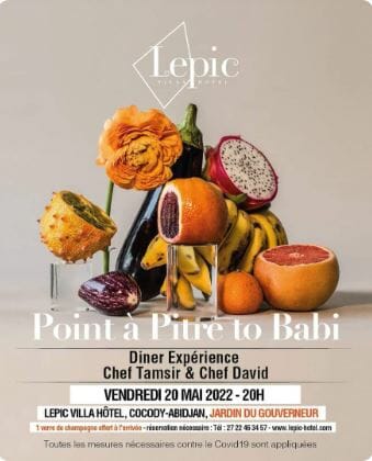 Point à Pitre to Babi : Chef Tamsir et Chef David vous donn RDV à La Villa Hôtel Lepic