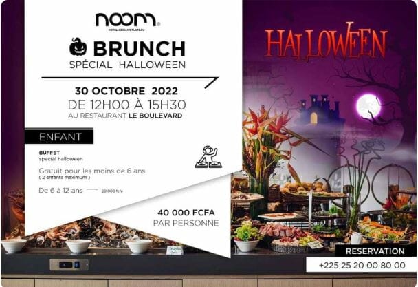 Brunch spécial Halloween au Noom Hôtel