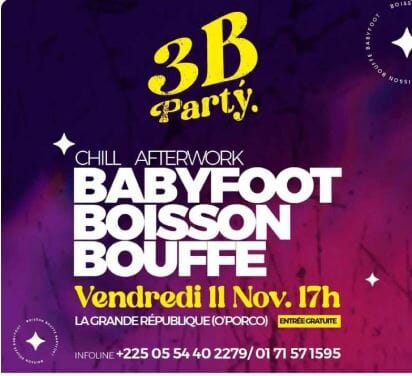 3B Party : Babyfoot, Boisson et Bouffe