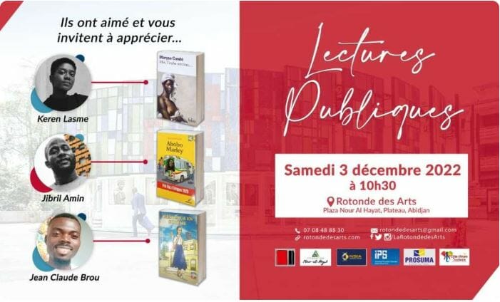 avec Keren Lasme "Moi, Tituba sorcière...'' Jibril Amin ''Abobo Marley'' et Jean Claude Brou ''Bienvenue en sixième ''