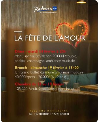 La St-Valentin au Radisson Blu Hôtel Abidjan