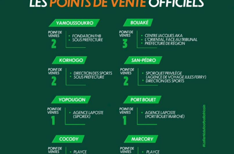 COCAN 2023 : Points de Vente Officiels des Billets de la CAN en Côte d'Ivoire